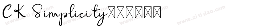 CK Simplicity字体转换